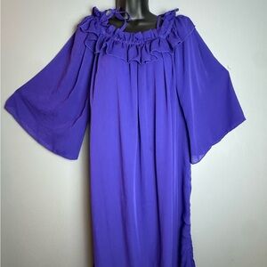 Ashro Women’s Purple Four Ways To Wear Long Church Dress Size L/XL Lightweight